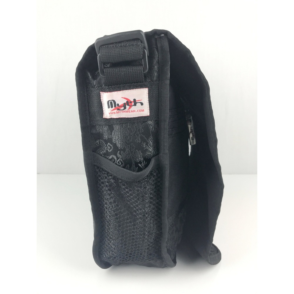Mythwear Messenger Bag Black Red Dragon Print Crossbody PLEASE READ DESCRIPTION - Picture 6 of 16